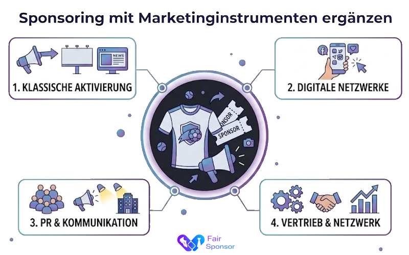Wie generelles Marketing mit Sponsoring kombiniert wird